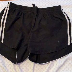 danskin-now black w/ white stripes athletic shorts
